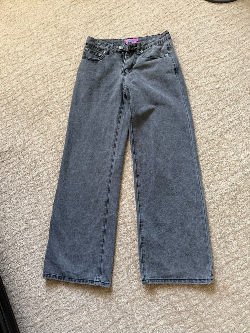 Edikted Gray Wide-Leg Jeans